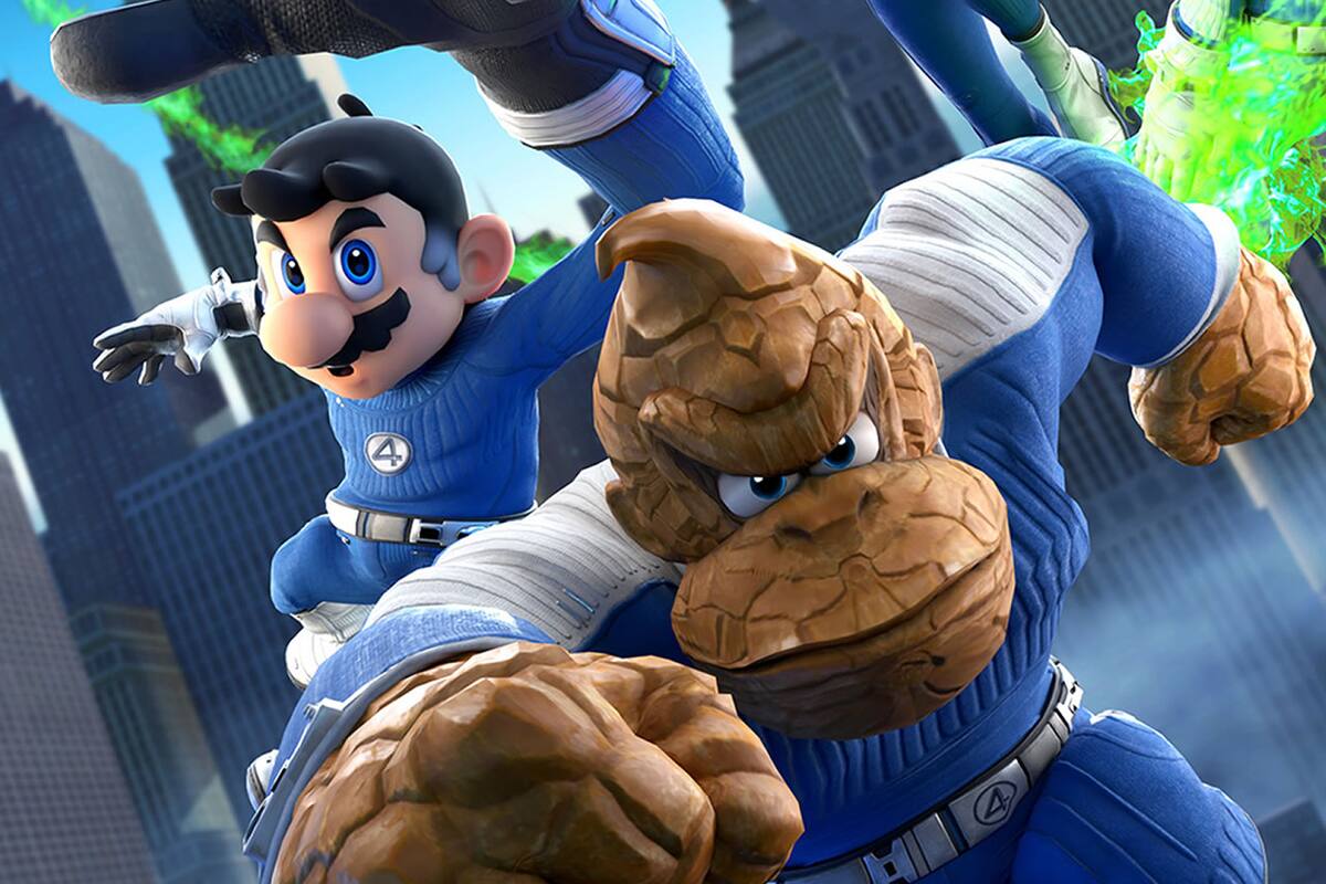 Los 4 Fantásticos llegan a Super Smash Bros.: mod convierte a Mario, Luigi, Peach y DK en Mr. Fantástico, la Antorcha Humana, la Mujer invisible y la Mole