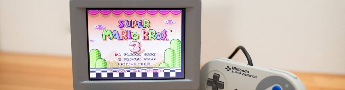 The famous Nintendo console looks impressive in an all-miniature TV set