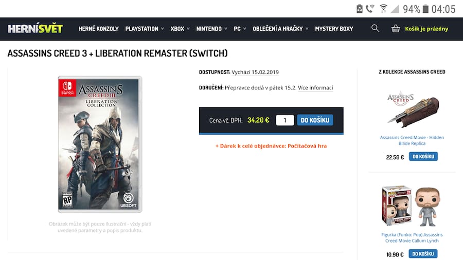 Compilación de Assassin's Creed III para Switch fue listada en Europa ...