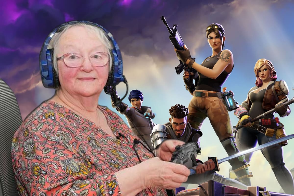 Abuela se enamoró de los videojuegos al ver a su nieto jugar Fortnite y ahora rompió un récord Guinness como la streamer del Battle Royale de mayor edad