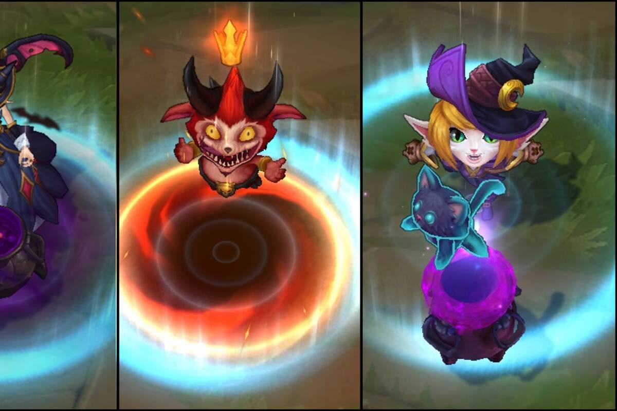 League of PBE: Tristana y Morgana Embrujadas y Pequeño Demonio Teemo