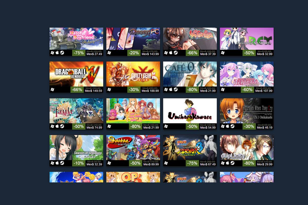 Inicia la venta de anime en Steam