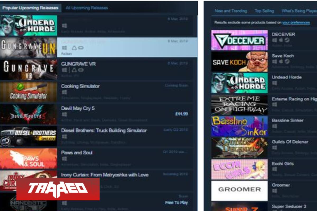 Estudios pueden abusar de los "próximos estrenos" de Steam para publicitar sus juegos