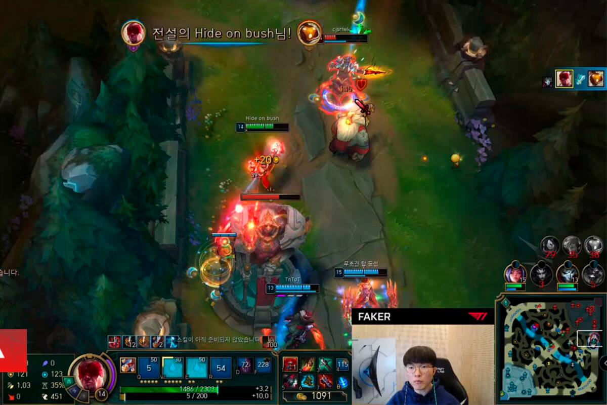 Faker la rompe en su stream con Lee Sin mid 12/0/9