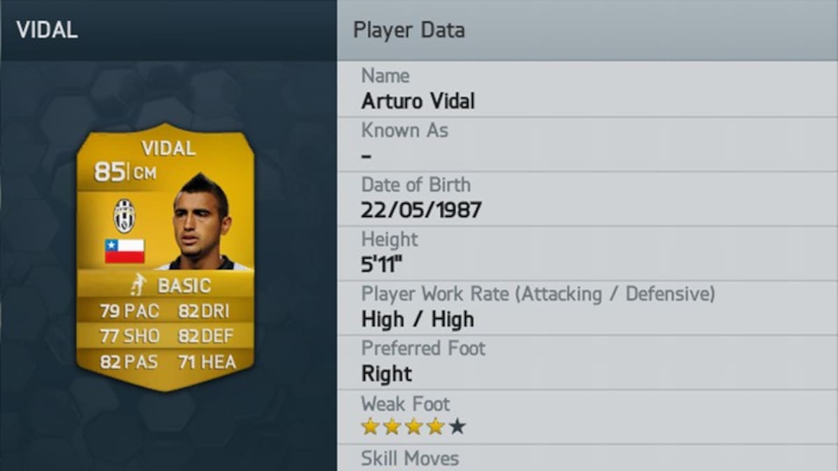 Arturo Vidal ocupa el lugar 45 en la lista, Demo el 10 de Septiembre