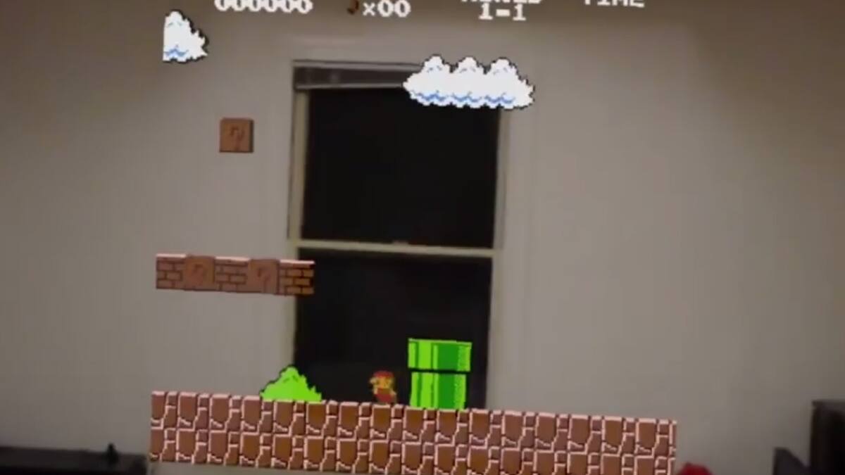 Así luce Super Mario Bros. en el dispositivo de realidad aumentada