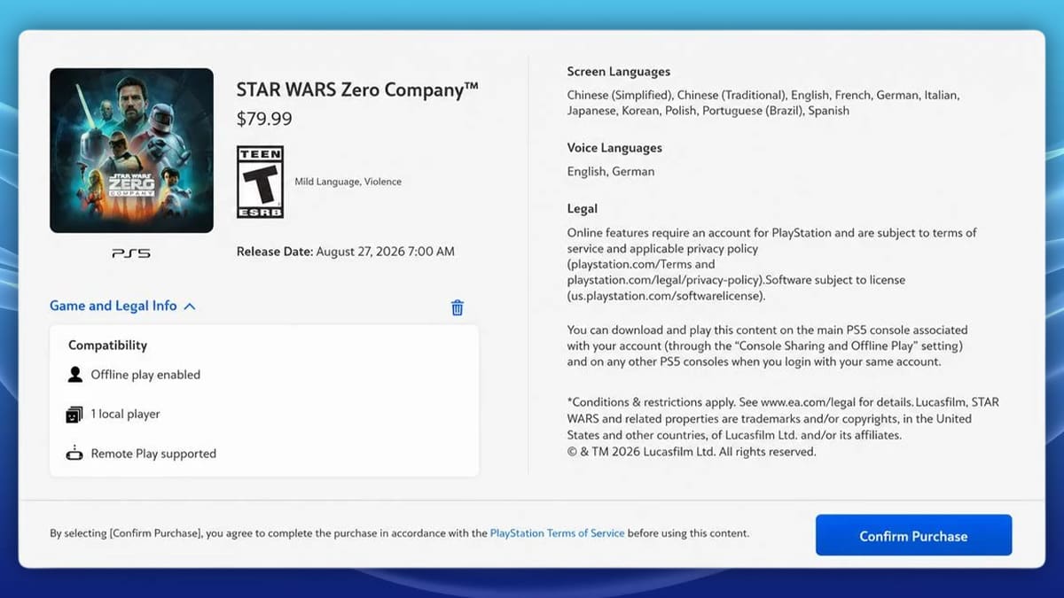 Aviso legal PS Store