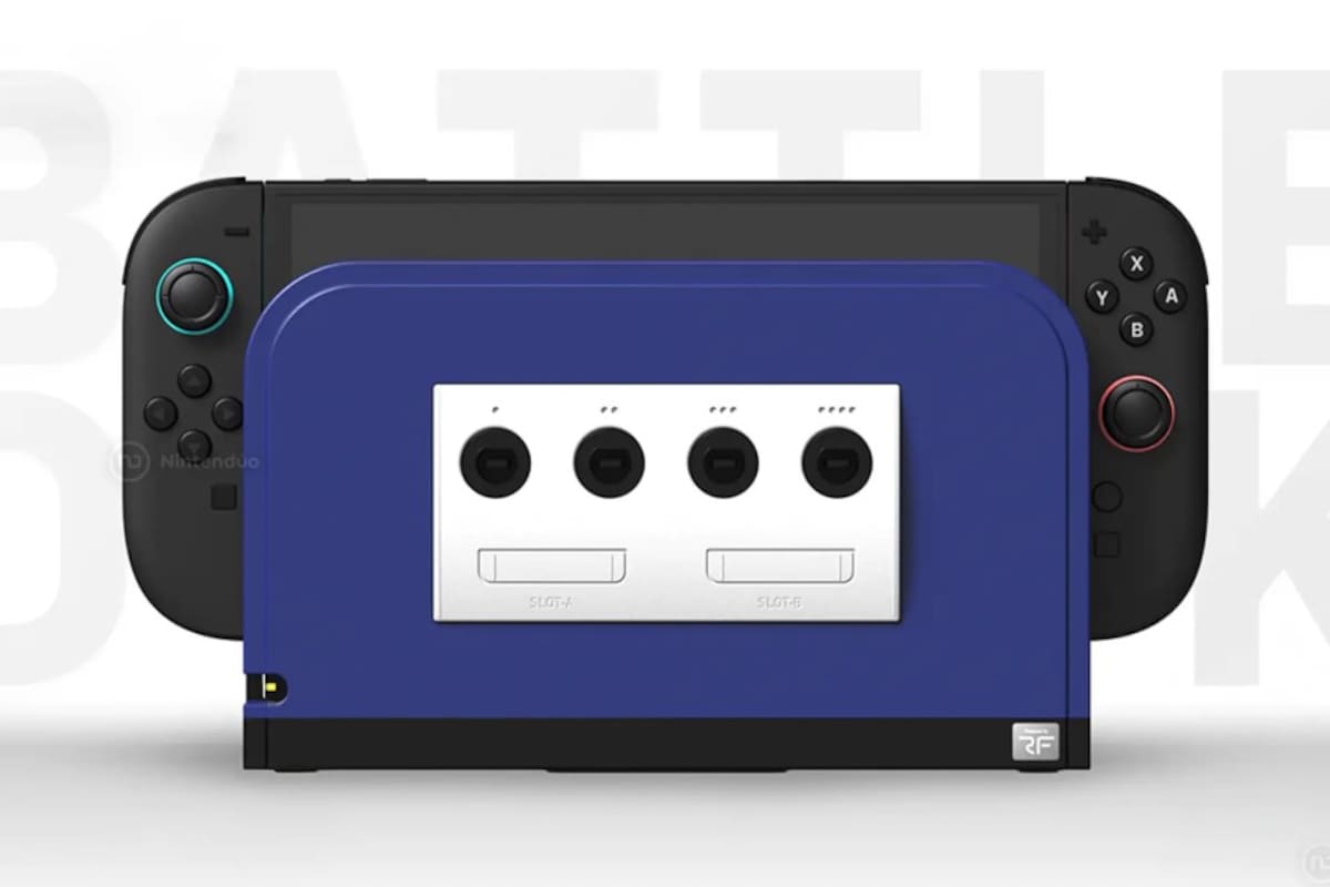 Este accesorio convierte tu Switch 2 en un GameCube con un irresistible toque retro: revive la locura multijugador de antaño con el BattleDock