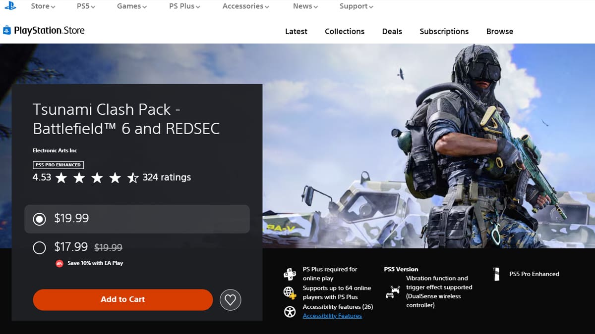 Battlefield 6 Tsunami Clash Pack PS Store