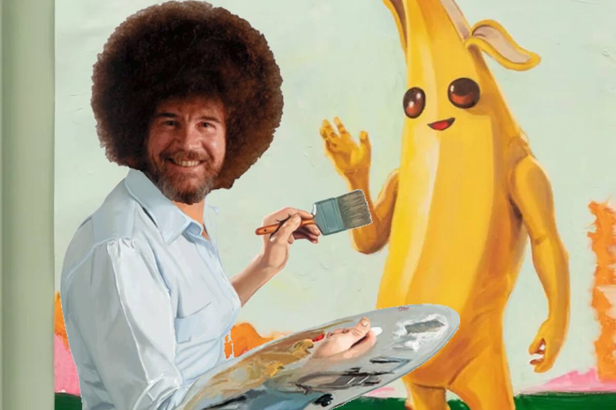 Un accidente feliz: Bob Ross llegó a Fortnite con un gesto que los jugadores del Battle Royale aman