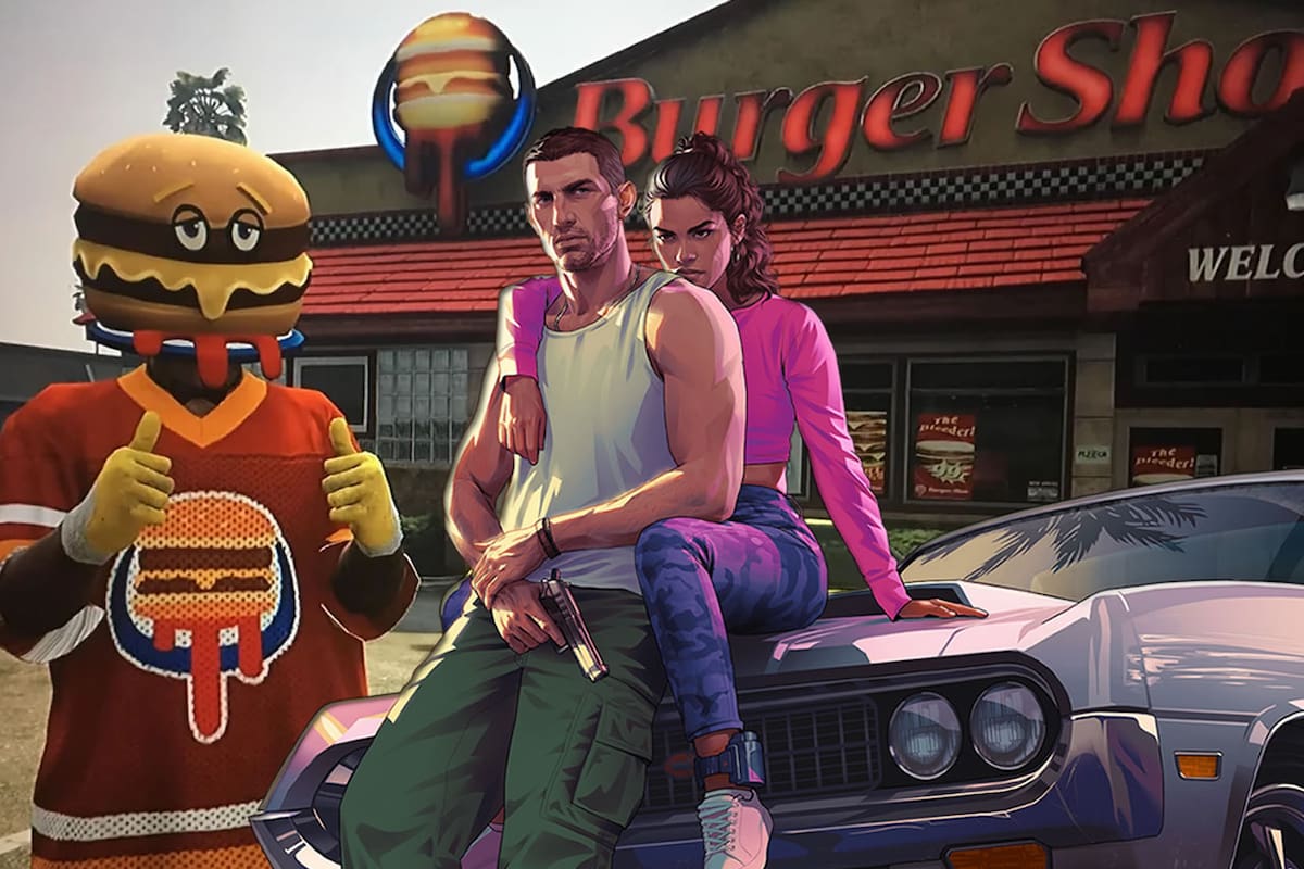 Rockstar trae a la vida real Burger Shot, su parodia de Burger King y McDonald’s para promocionar GTA VI con hamburguesas y un menú especial al estilo Vice City
