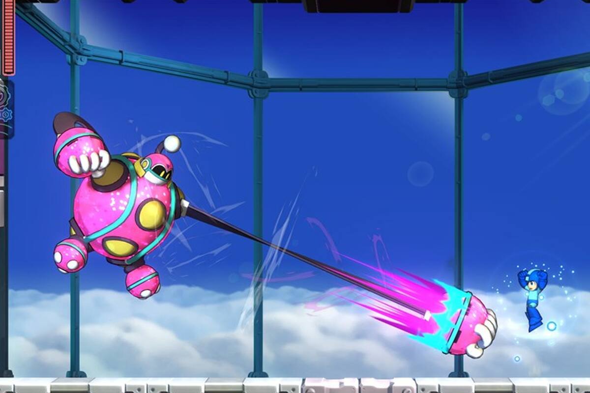 Rebotarás mucho en uno de los niveles de Mega Man 11