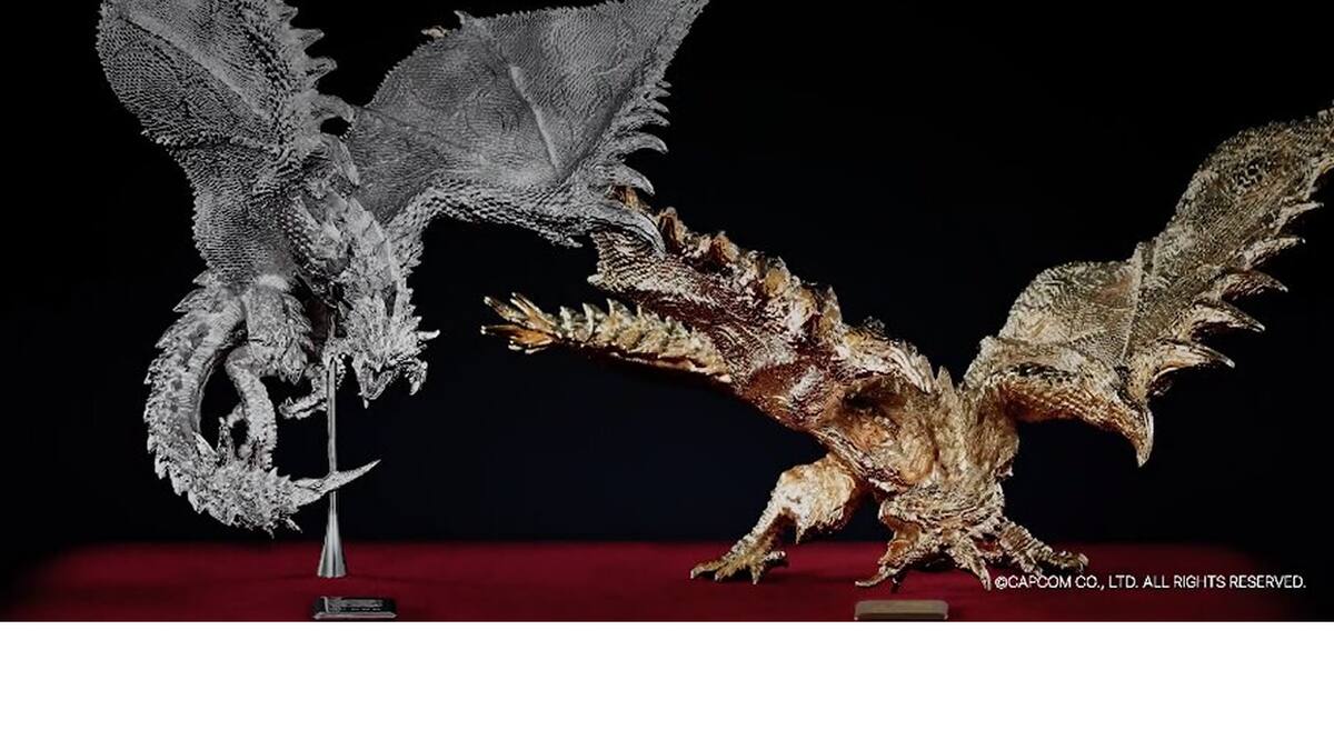 Capcom reveló coleccionables de oro y platino de Rathalos y Rathian