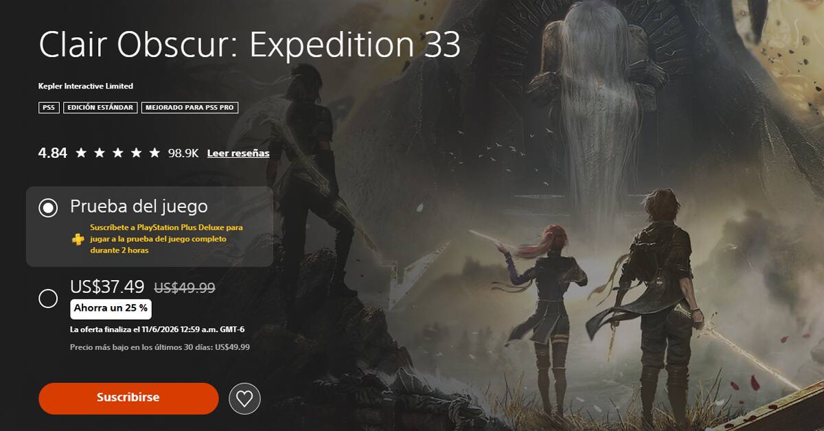 Clair Obscur Expedition 33 demo PlayStation 5