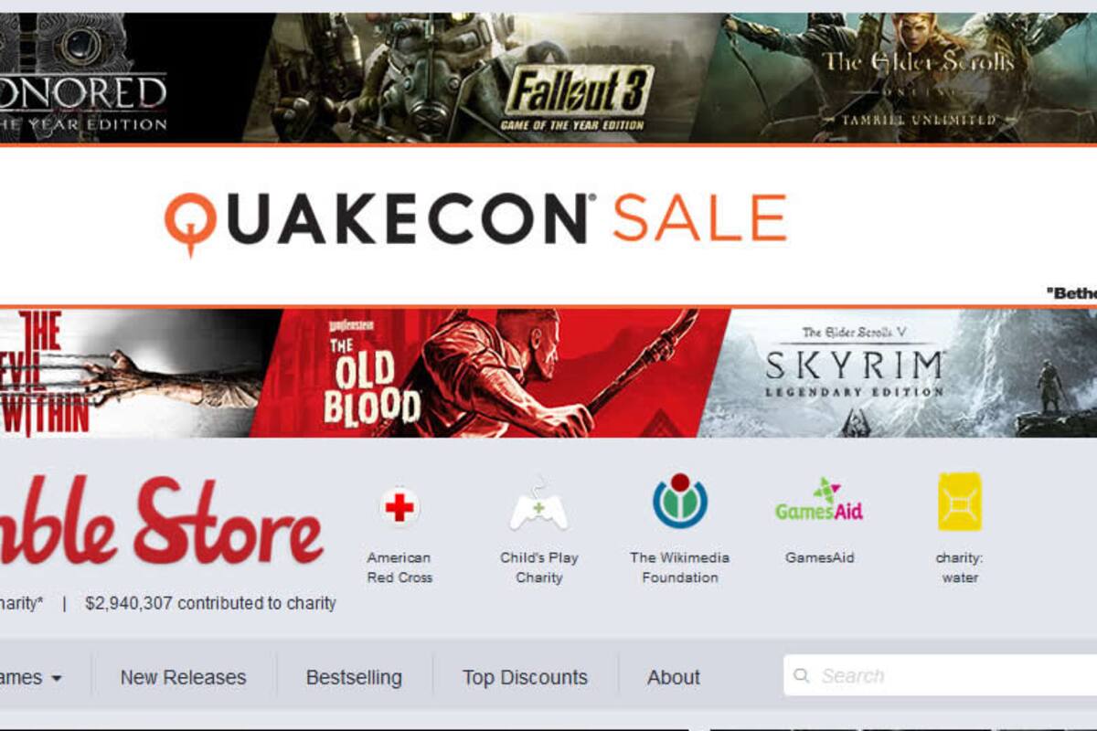 Bethesda ofrece descuentos en Humble Store