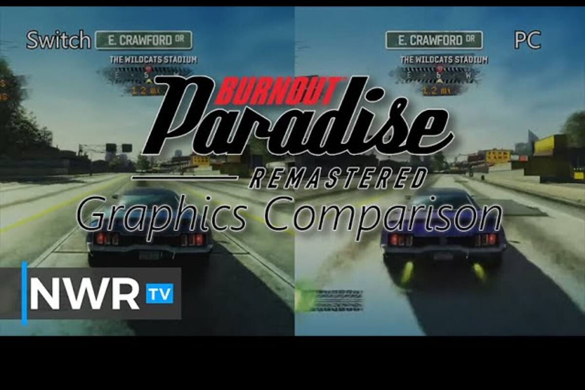 Comparación en vídeo de Burnout Paradise Remastered: Nintendo Switch vs. PC