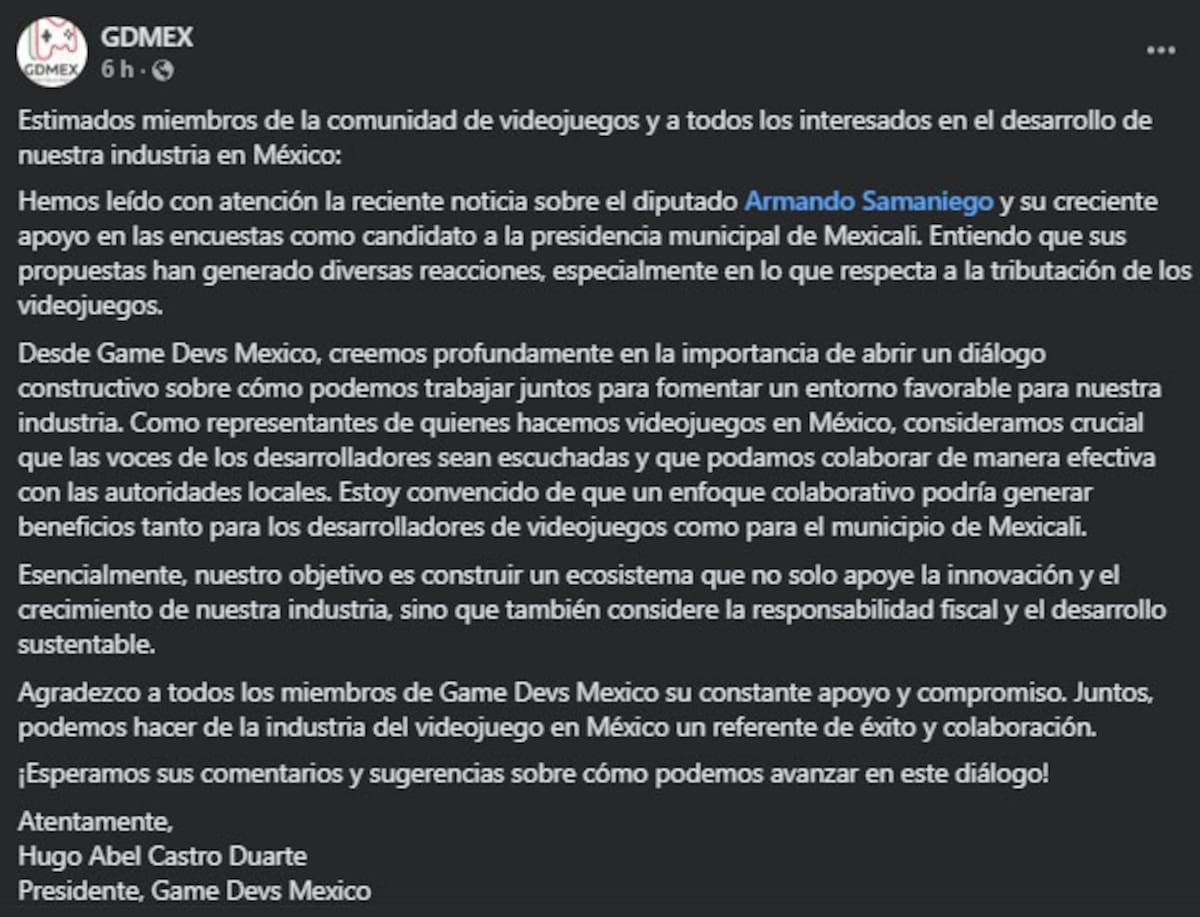 Comunicado de GDMEX