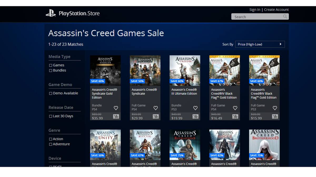 Consigue Syndicate, Black Flag y más a precio reducido
