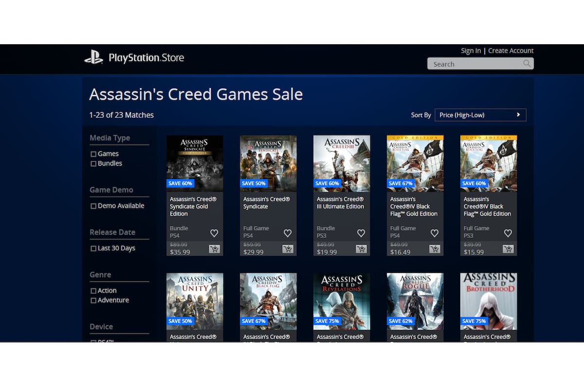 Inicia la venta de Assassin’s Creed en la PlayStation Store
