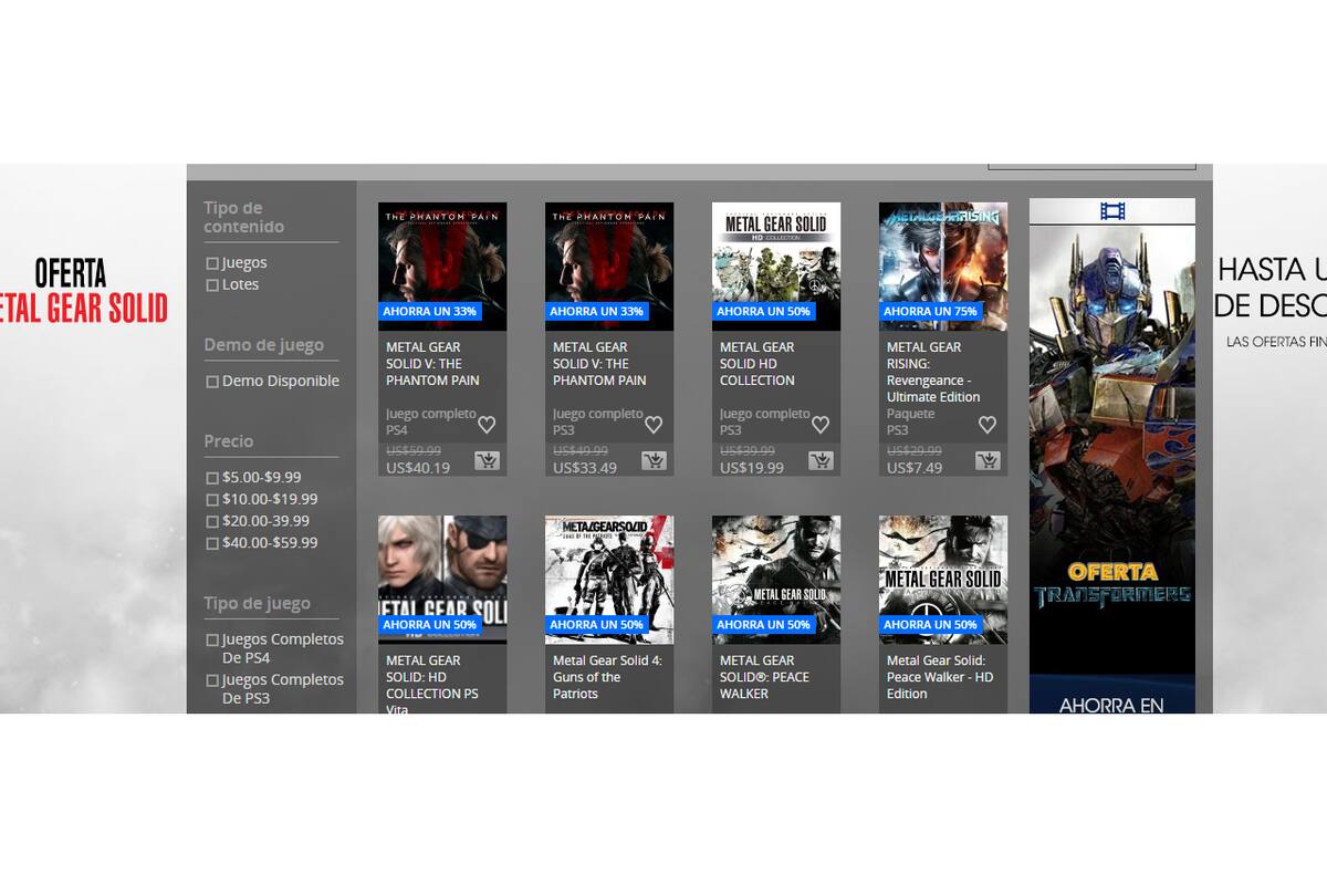 Aprovecha la venta de Metal Gear Solid en la PlayStation Store