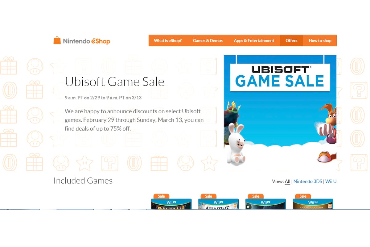 Inicia la venta especial de Ubisoft en la eShop