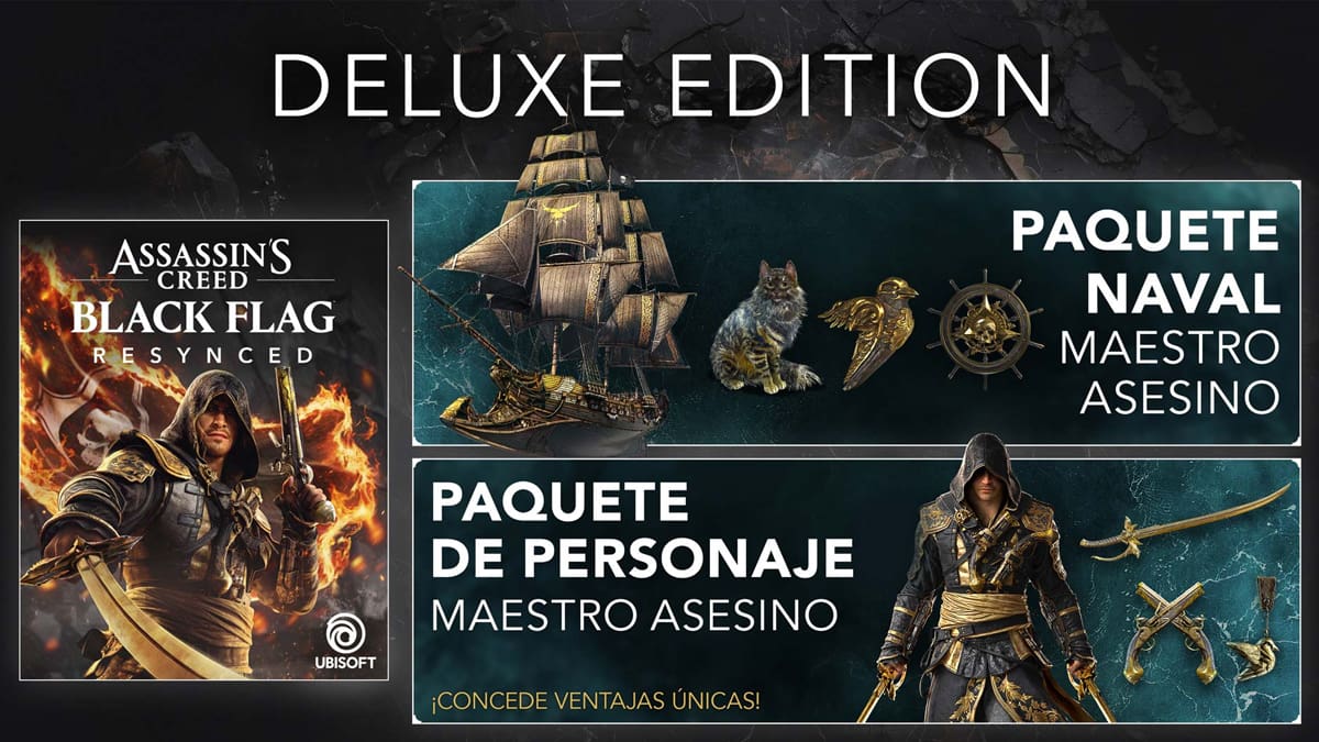 Contenido Deluxe Edition Assassin's Creed Black Flag Resynced