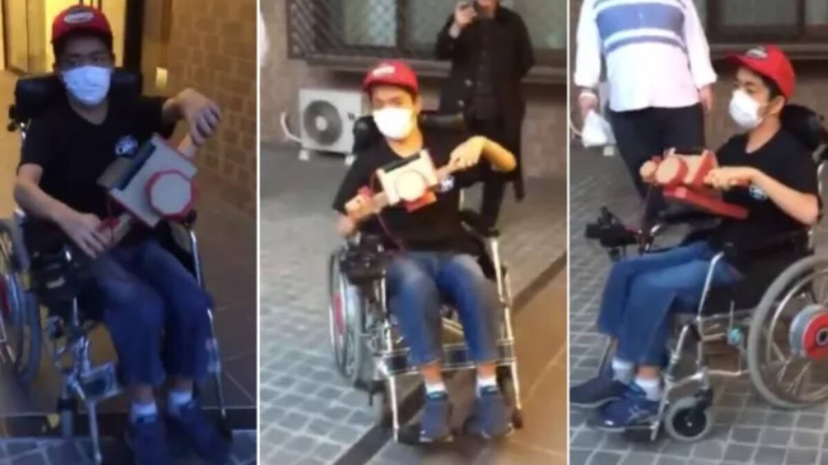 Control de Motocicleta es reutilizado para un niño discapacitado