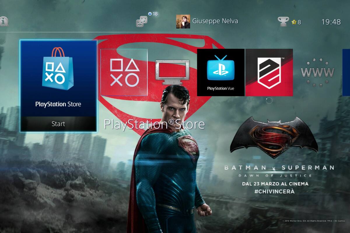 Tema gratuito de Batman v Superman para PS4 llega a Europa