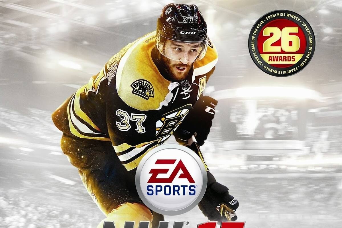 Patrice Bergeron será el atleta de la portada de NHL 15