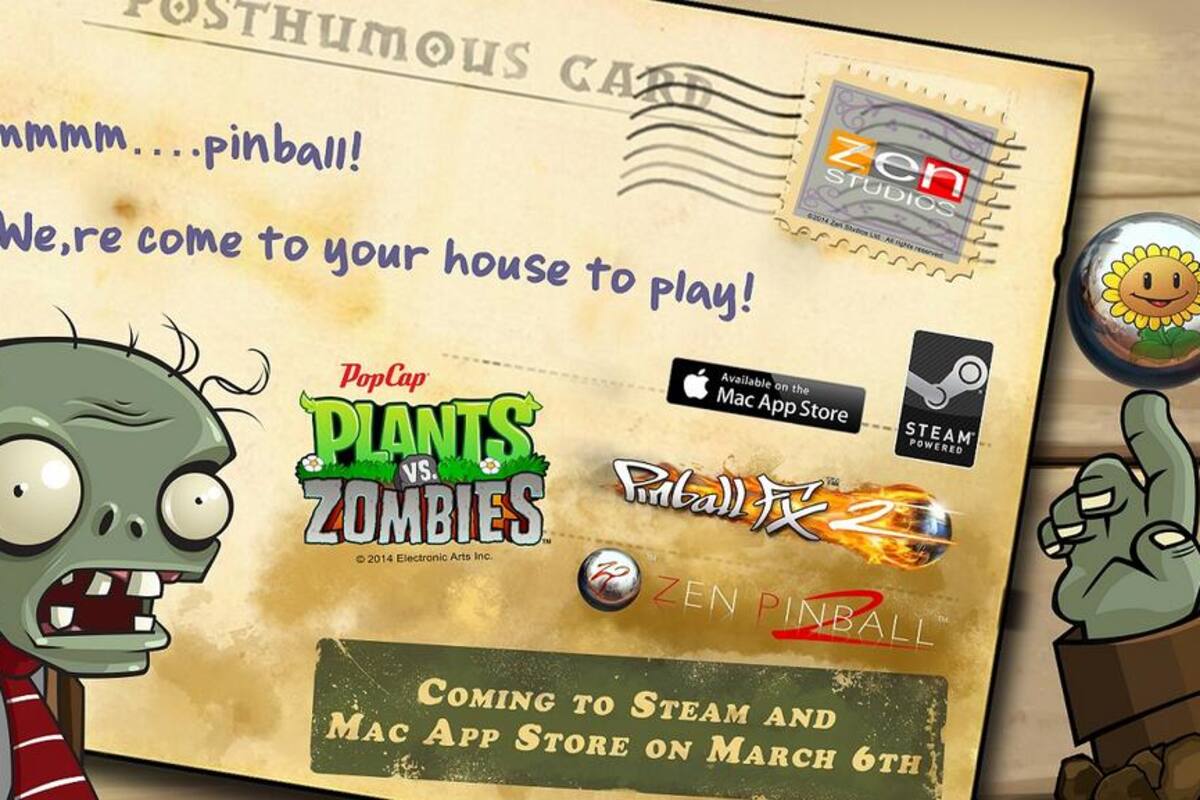 Zen Studios lanzará mesa de Plants vs Zombies en PC