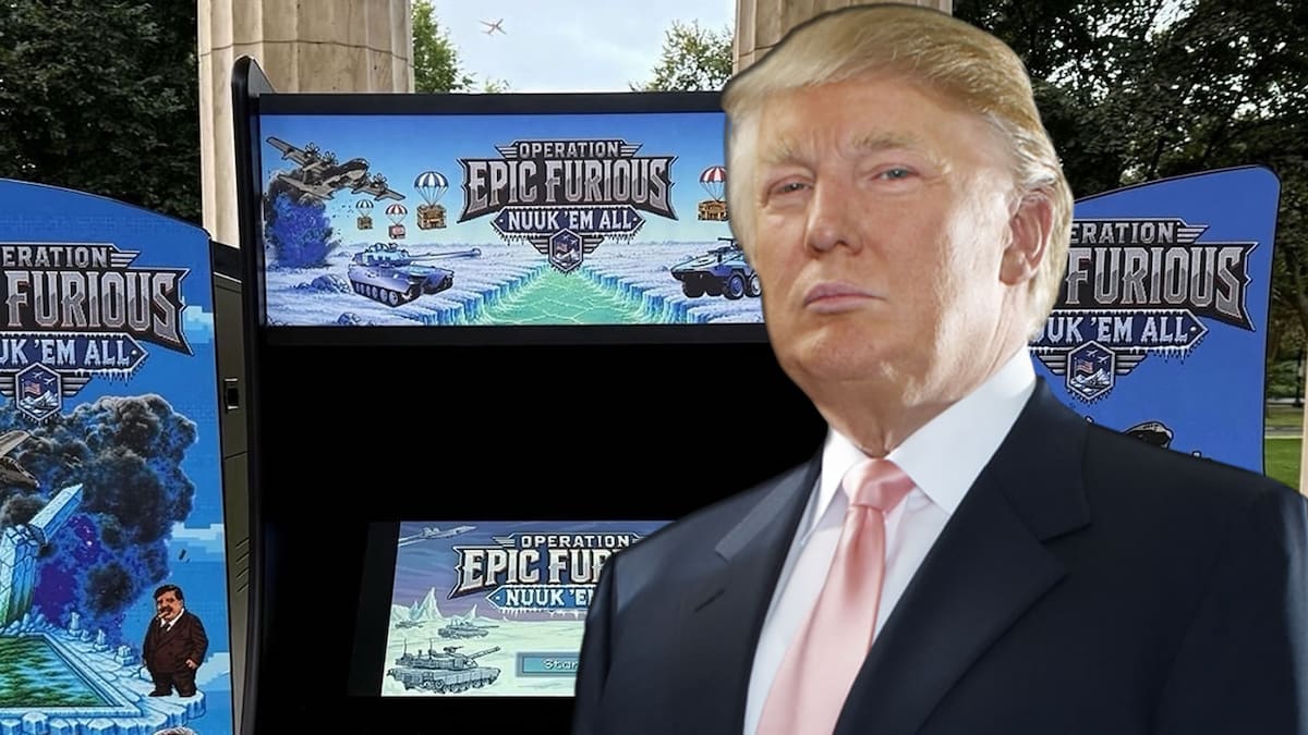 Donald Trump arcade protesta