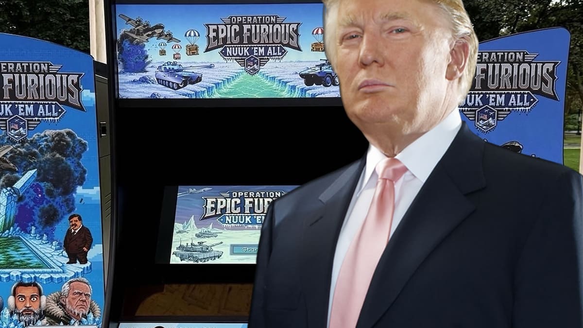 Donald Trump arcade protesta
