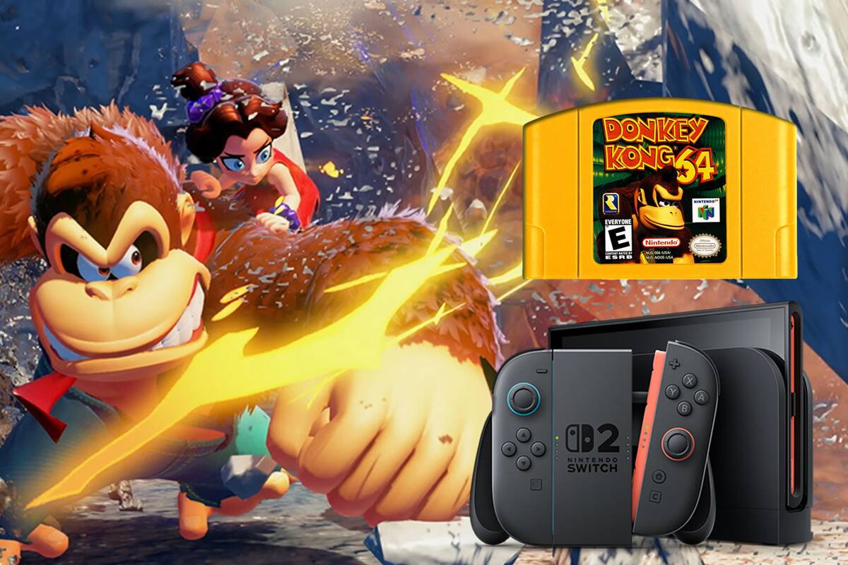 Jugador arruinó su Switch 2 por culpa de Donkey Kong 64, la nostalgia y una lata de pintura amarilla