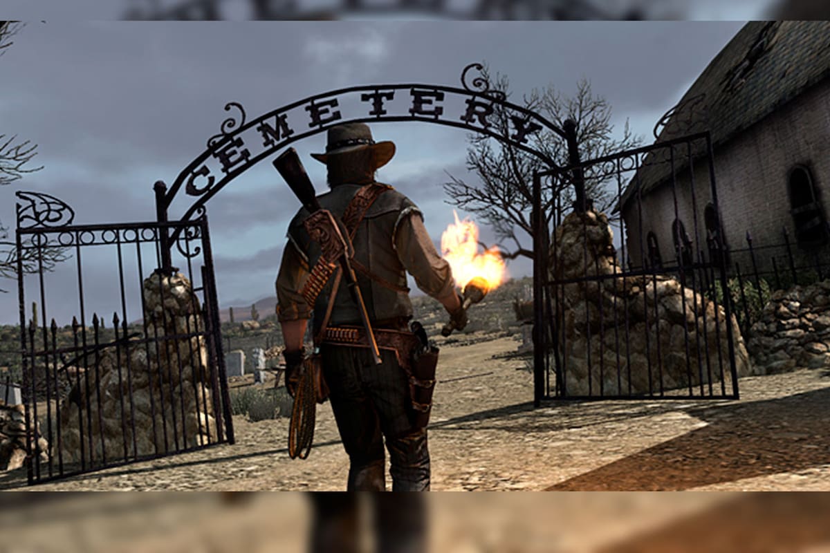 Red Dead Redemption Online Players hold an in-game funeral for the game