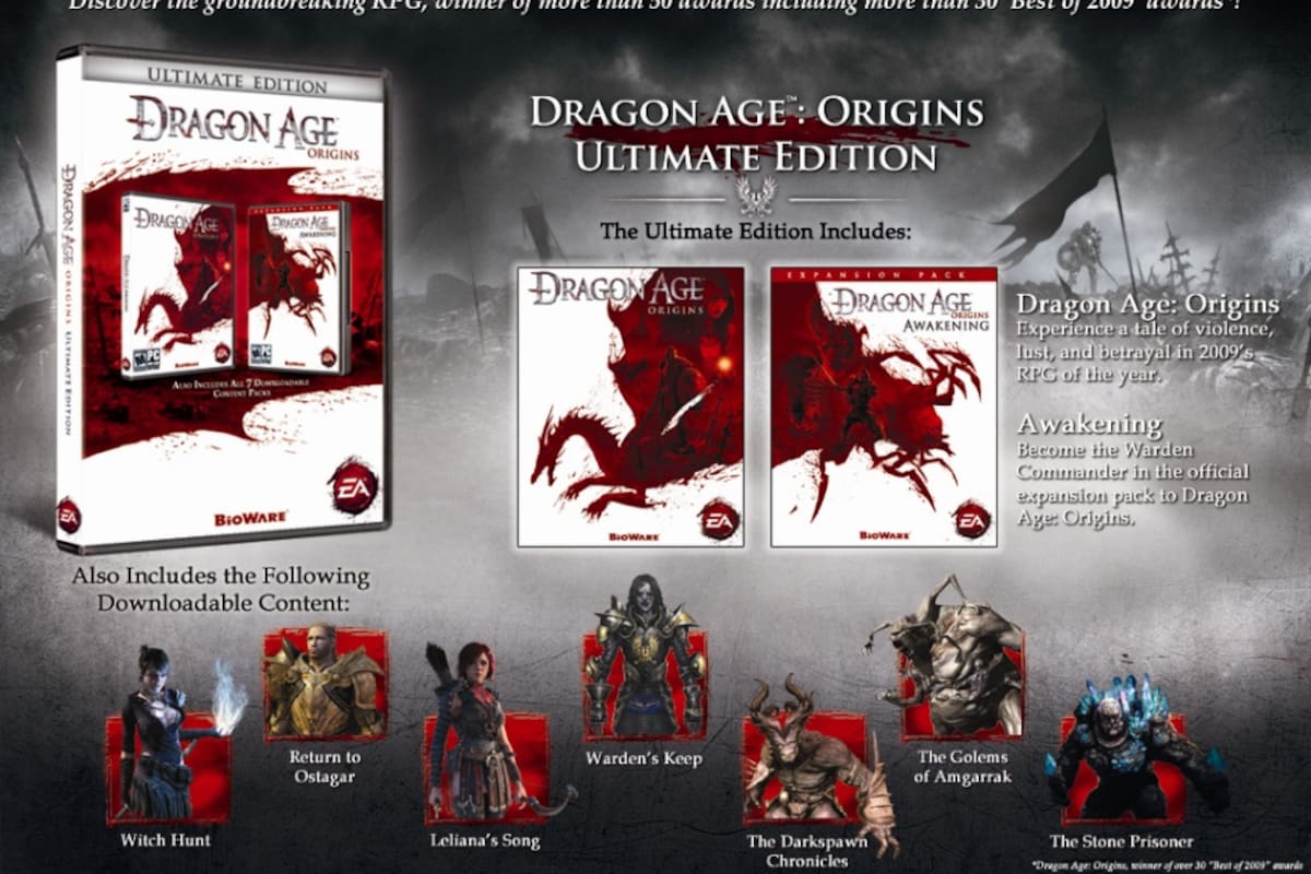 BioWare revela Dragon Age: Origins Ultimate Edition
