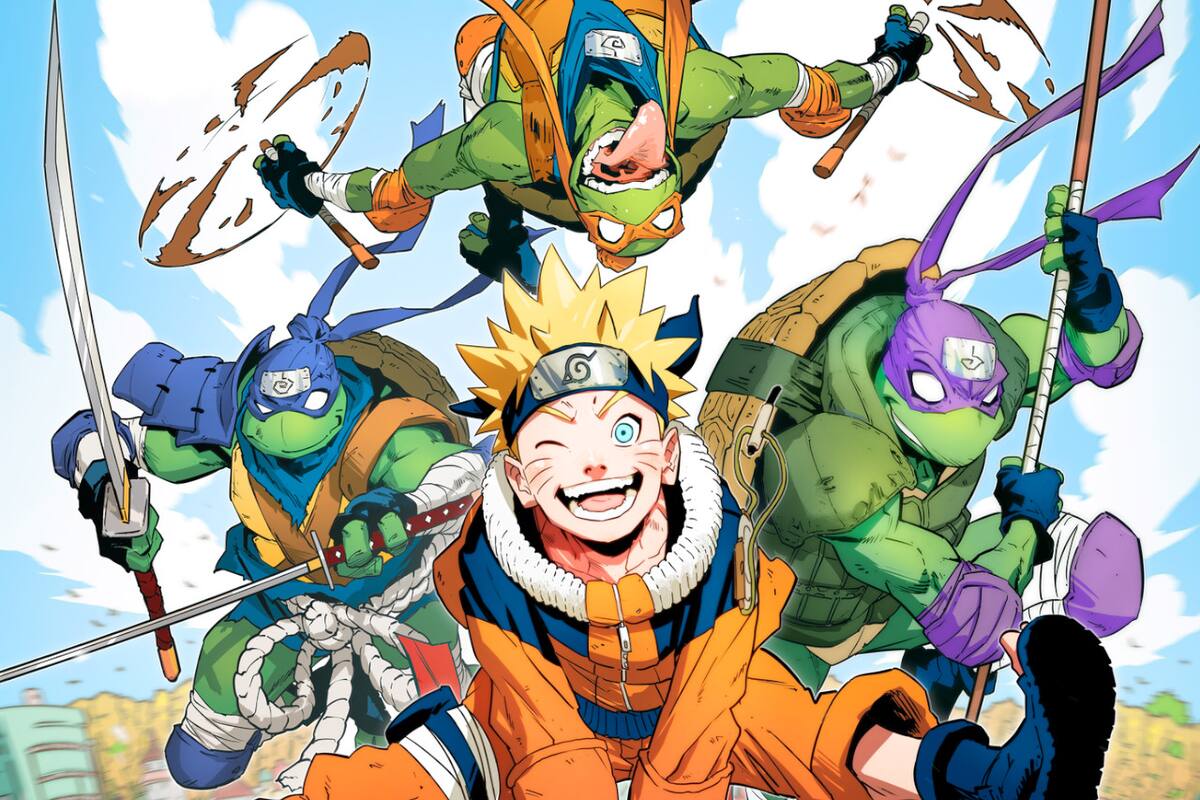 Las Tortugas Ninja conocerán a Naruto, Sasuke y más en este cómic colaborativo