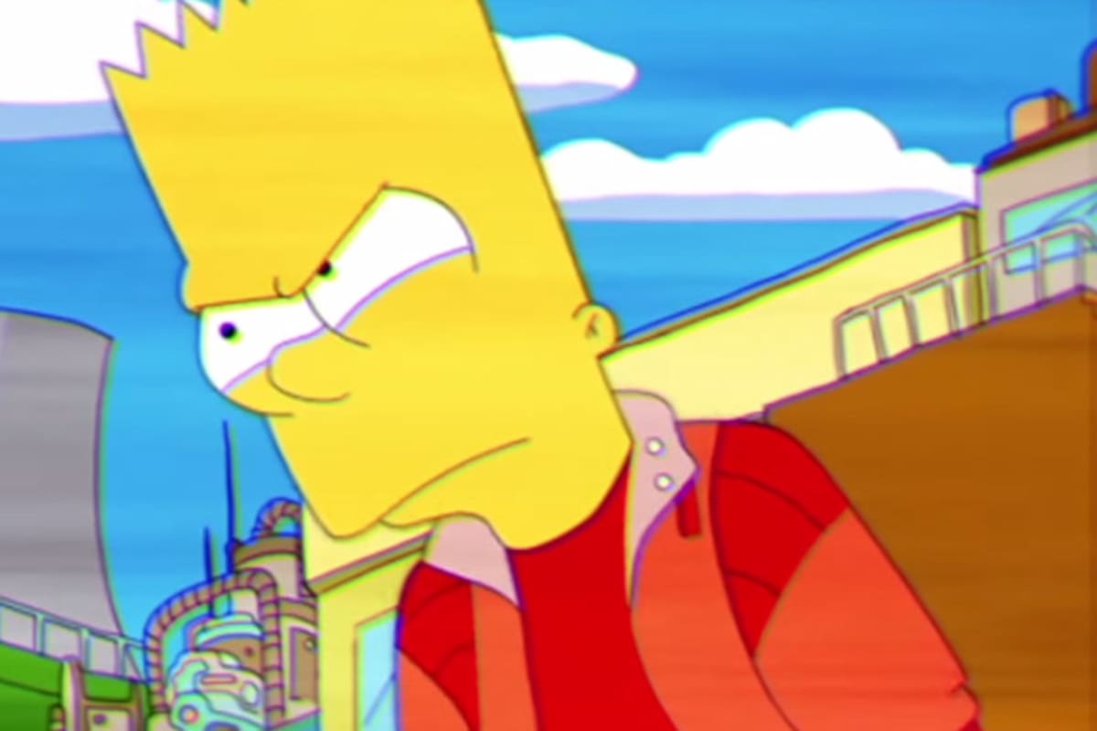 Fans crean increíble mash-up animado de Bartkira