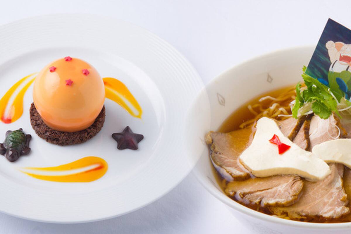 Aprecia estos increíbles platos de restaurant temático de Dragon Ball
