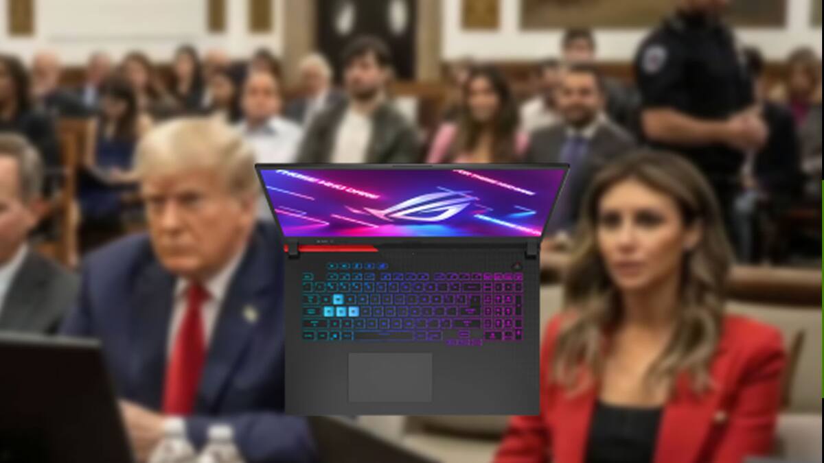 El equipo Asus ROG llamó la atención por su iluminación en el recinto