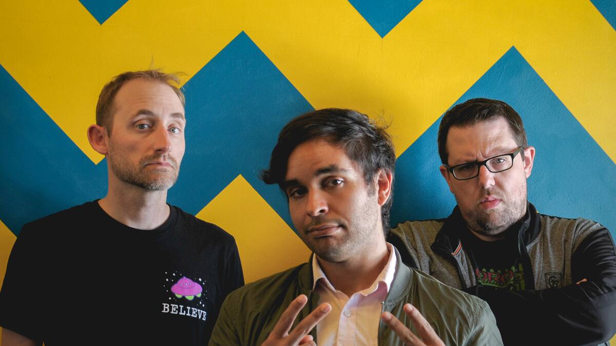 El equipo de comediantes realizó un evento con temática navideña