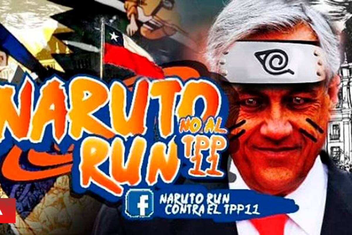 Chilenos protestarán contra el acuerdo TPP-11 corriendo como Naruto