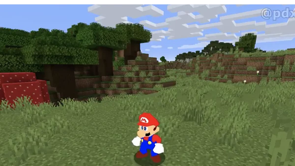 El fontanero de Nintendo puede interactuar con el mundo del popular sandbox de Mojang