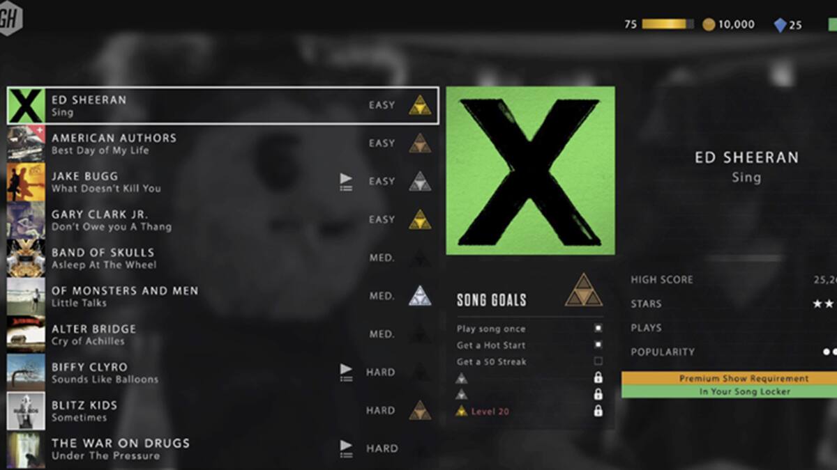 El juego incluirá temas de Jake Bugg, Ed Sheeran y Biffy Clyro