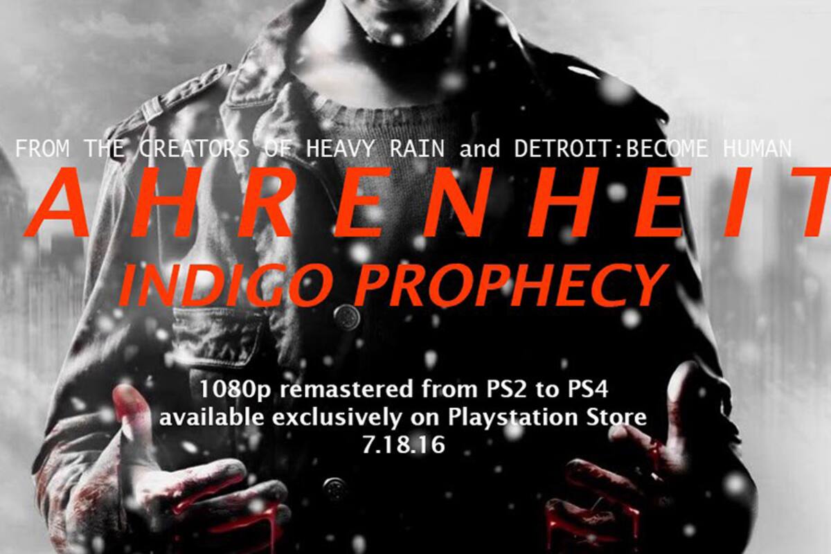 Anuncian remasterización de Indigo Prophecy para PS4
