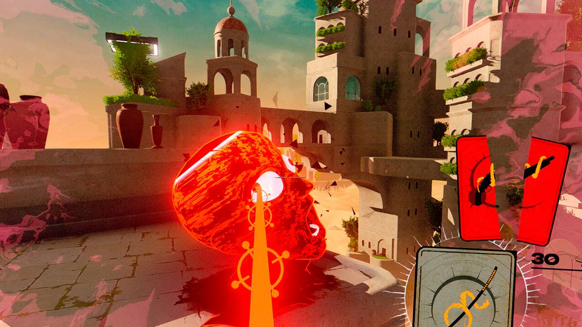 El original juego mezcla acción en primera persona con cartas