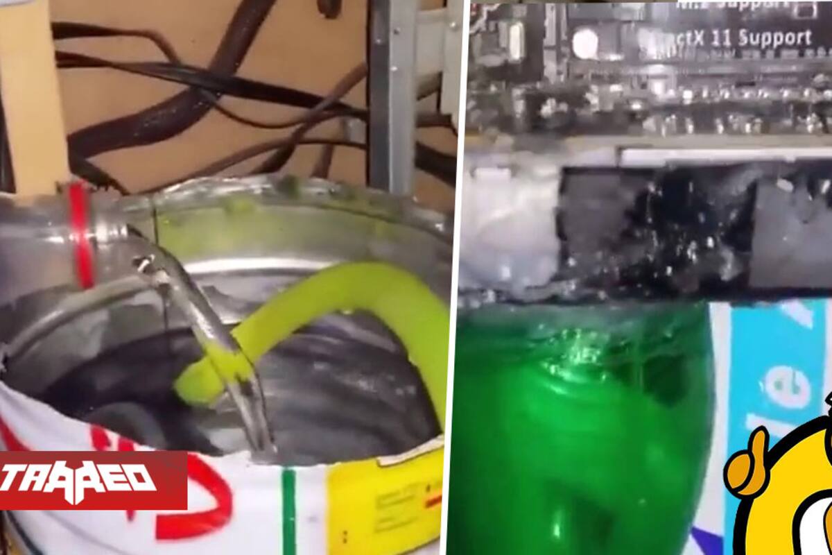 Jugador de PC crea sistema de refrigeración líquida casero con botellas de plástico y aluminio ante la falta de componentes en su país