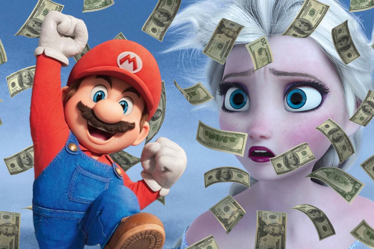 ¡Tiembla, Frozen! Película de Super Mario está cerca de superar a las cintas de Disney