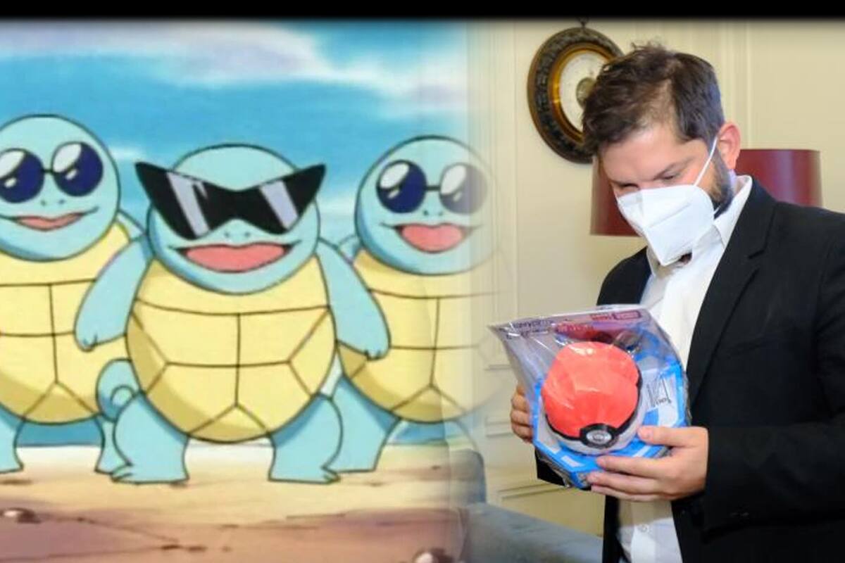 Japón le regala un Squirtle de Pokémon a Gabriel Boric, presidente electo de Chile