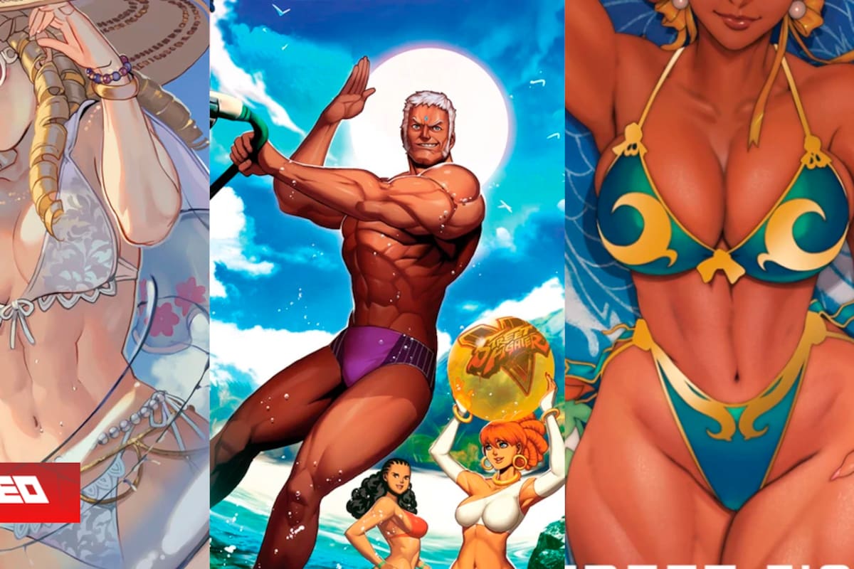 Lanzarán libro de colección con personajes de Street Fighter en traje de baño