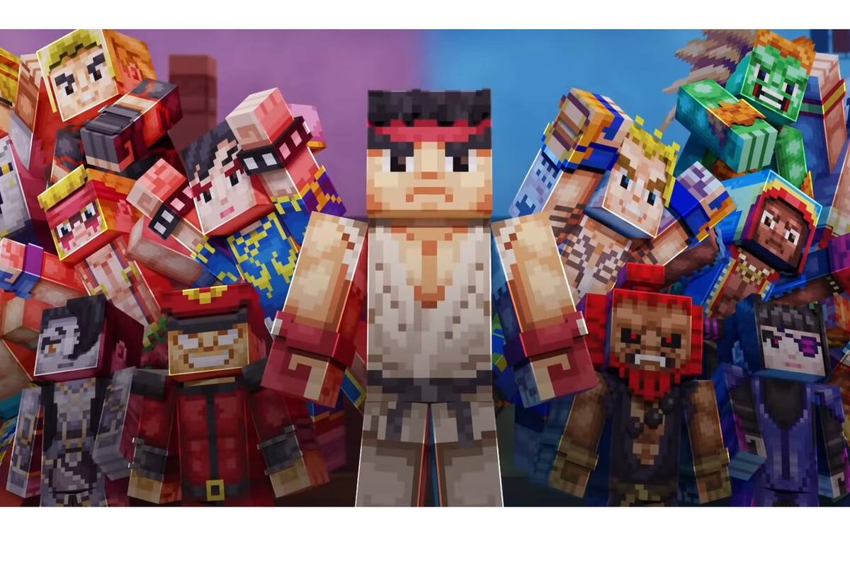 ¡Hadouken! Ryu, Ken y más personajes de Street Fighter llegaron a Minecraft
